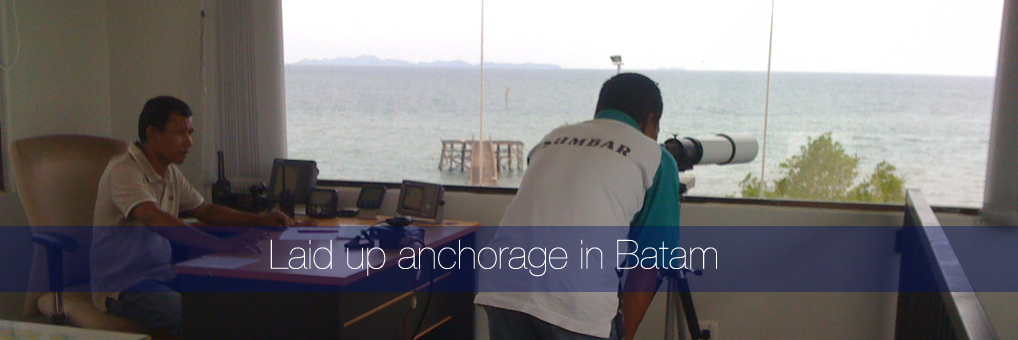 Our laid up anchorage in Batam
